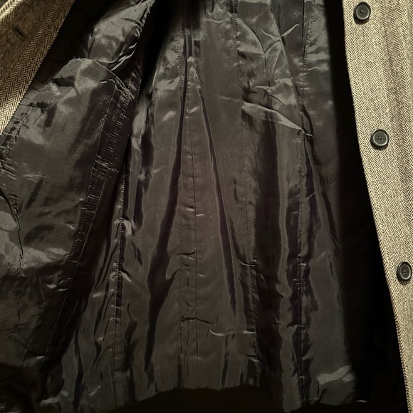 American Eagle Herringbone Button Front Jacket Wool Blend Women Sz XL - Picture 4 of 9